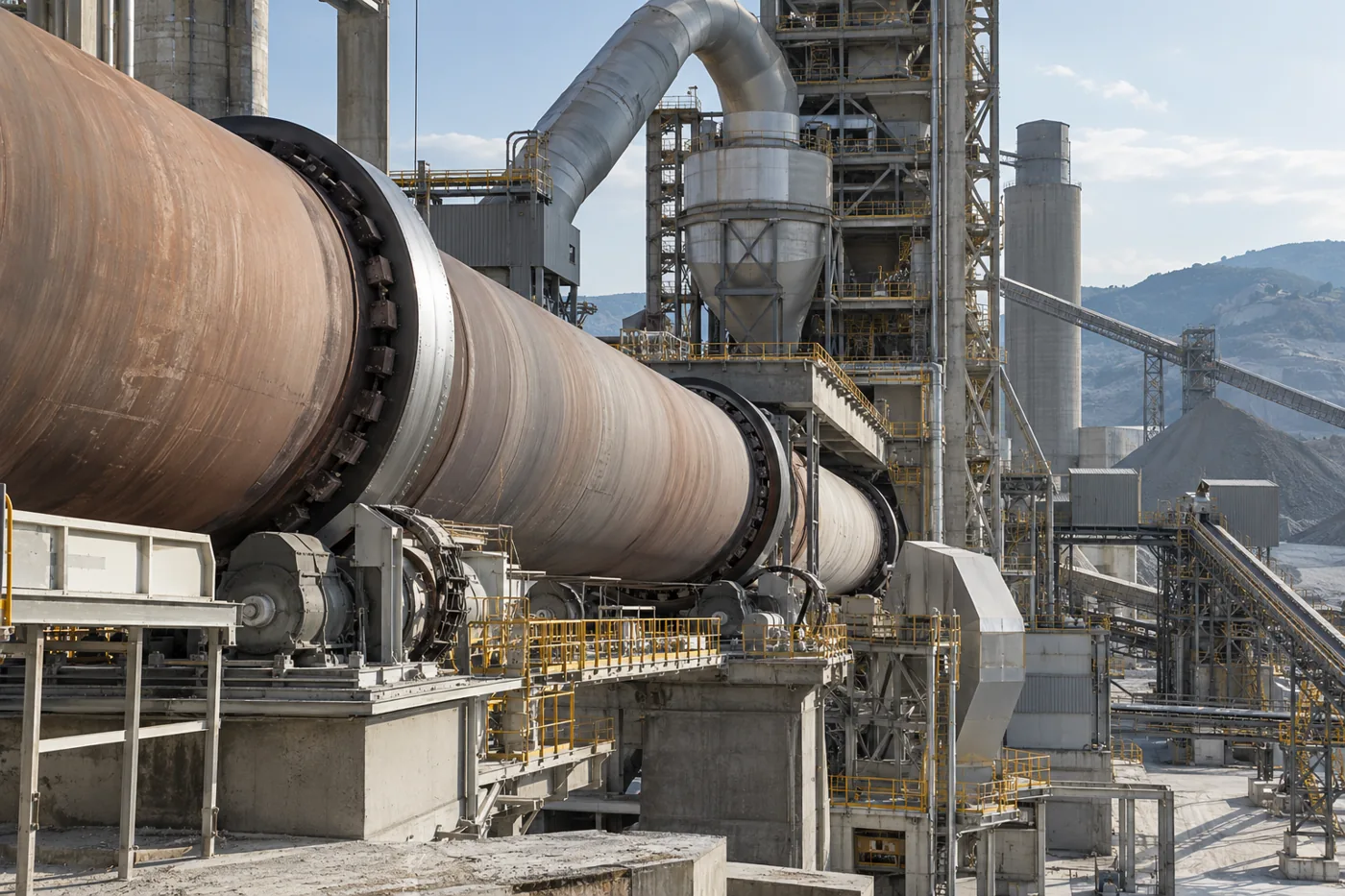 Illustration of cement production.