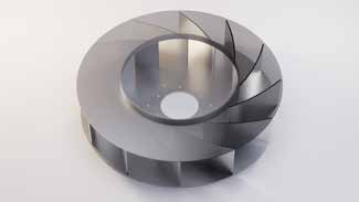 Kleema backward-curved impeller rendering